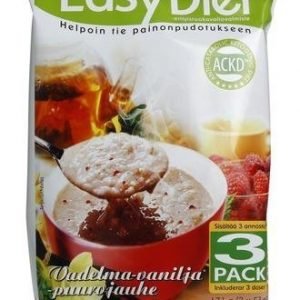 Ackd Easy Diet Vadelma-Vaniljapuuro 3-Pack