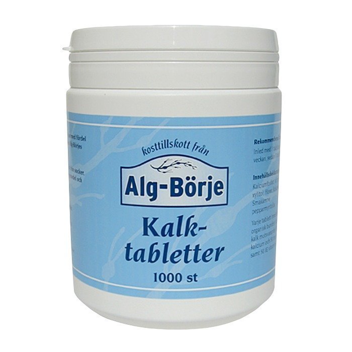 Alg-Börjes Kalkkitabletit 1000 tablettia