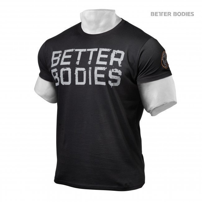 Better Bodies Basic Logo Tee musta