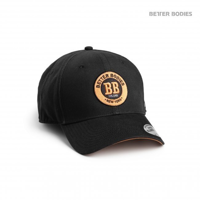 Better Bodies Mens Baseball Cap Black/Orange