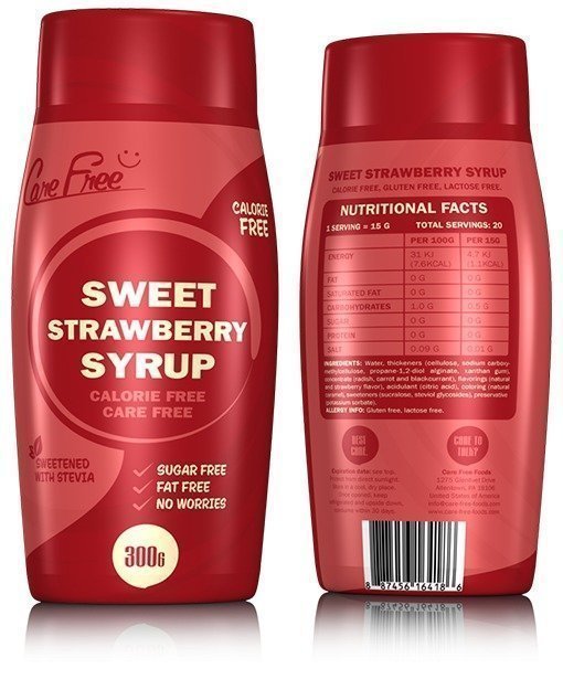 Care Free Foods Sweet Strawberry Syrup