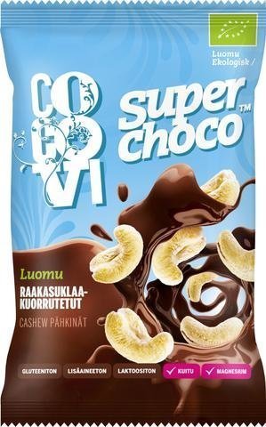 Cocovi Luomu Superchoco Raakasuklaakuorrutettu Cashew