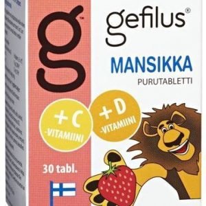 Gefilus + D Purutabletti Mansikka