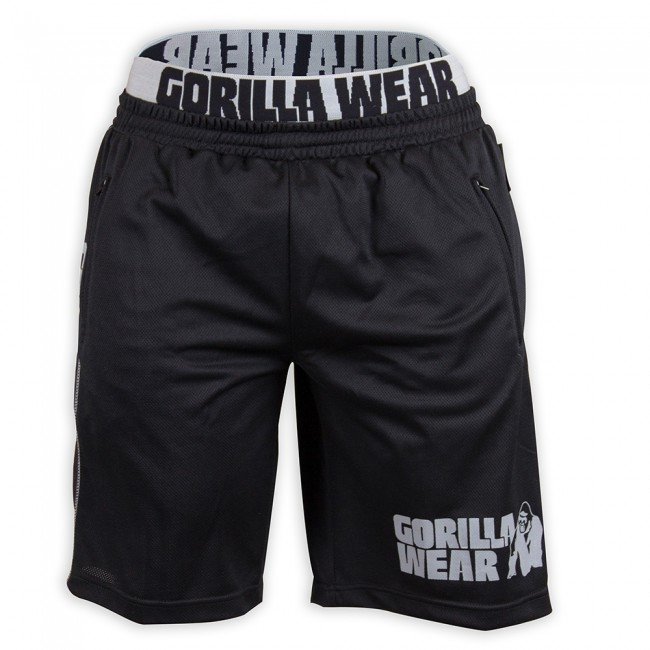 Gorilla Wear California Mesh shortsit musta-harmaa