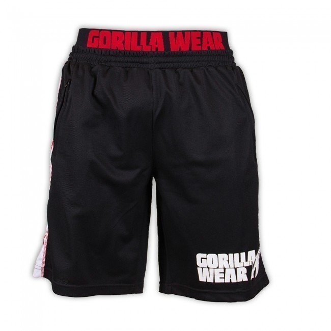 Gorilla Wear California Mesh shortsit musta/punainen