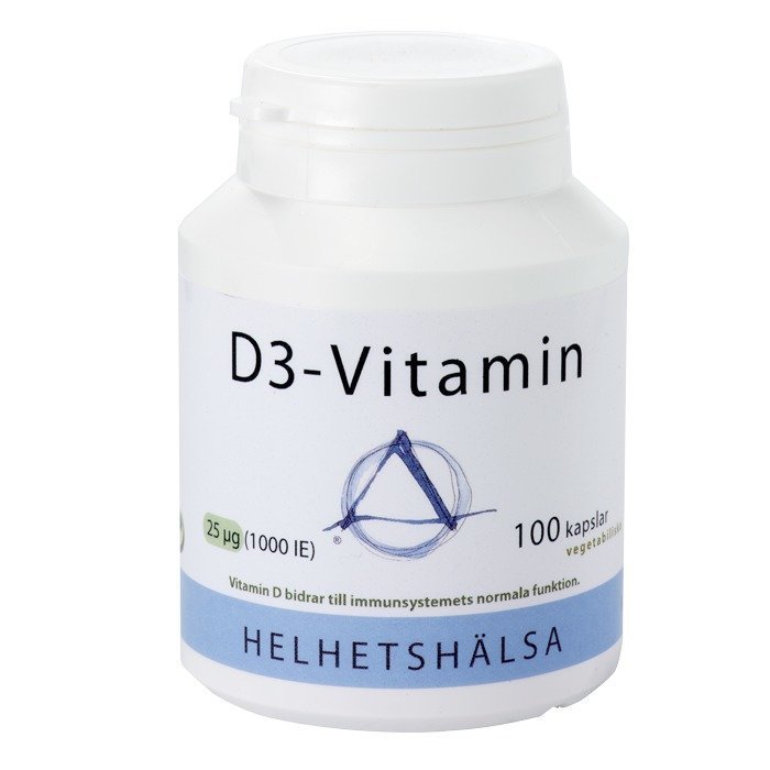 Helhetshälsa D-vitamiini D3 25 mcg 100 kapselia