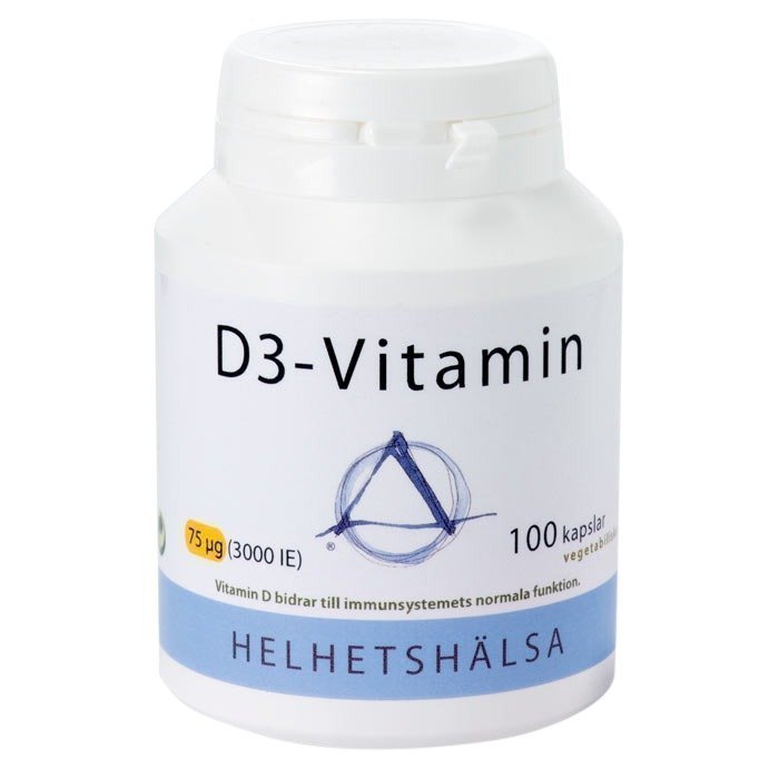 Helhetshälsa D3-vitamiini 3000IE (75 mcg) 100 kapselia