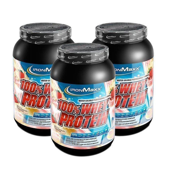 IronMaxx 3 x 100% Whey Protein 900 g Favorite Flavors!