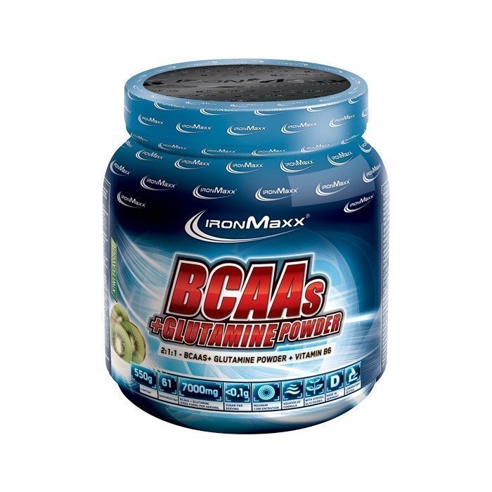 IronMaxx BCAAs + Glutamine Powder 550 g Kiwi