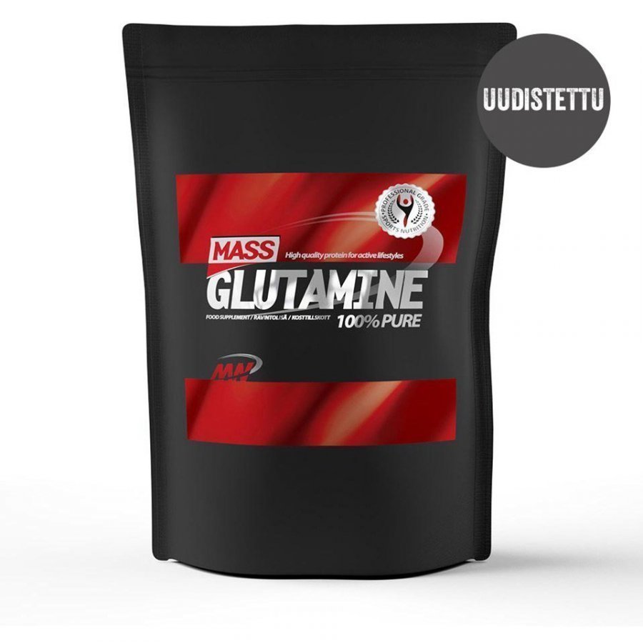 Mass Glutamine 1 Kg Pussi Maustamaton