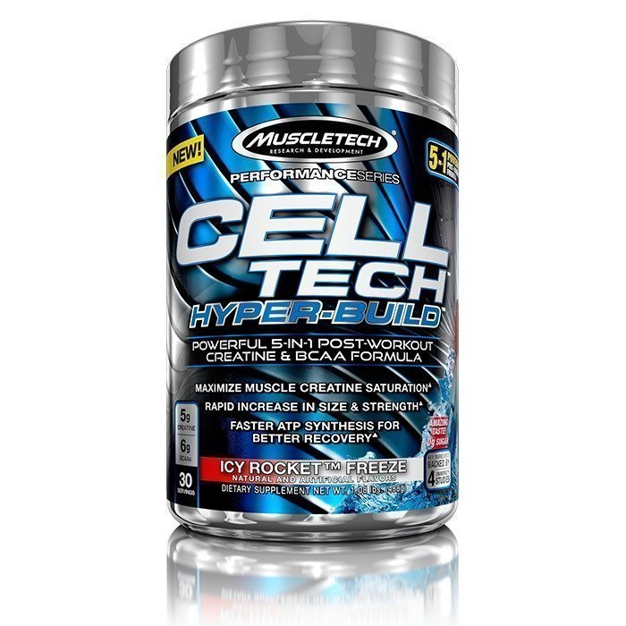 MuscleTech Cell Tech Hyper-build 30 servings Blue Raspberry Blast