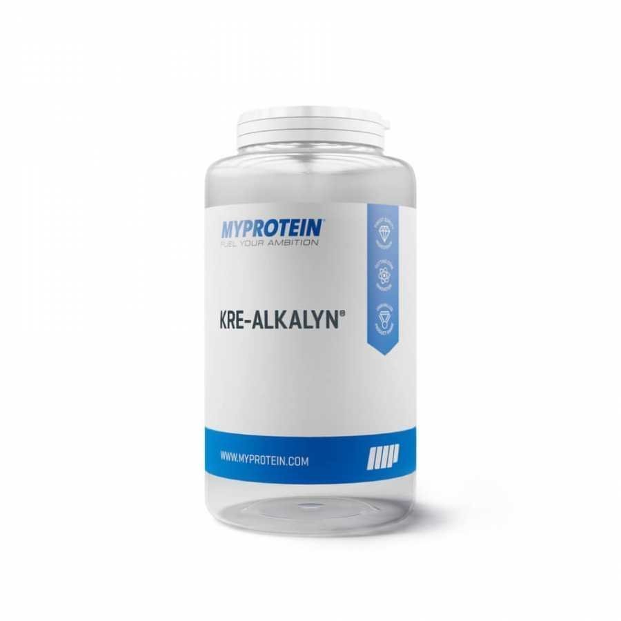 Myprotein Kre-Alkalyn -kreatiinivalmiste 120capsules Muovipurkki Maustamaton