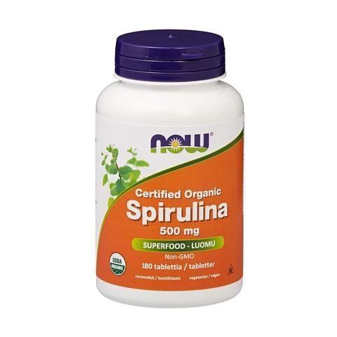 Now Foods Luomu Spirulina 500 Mg