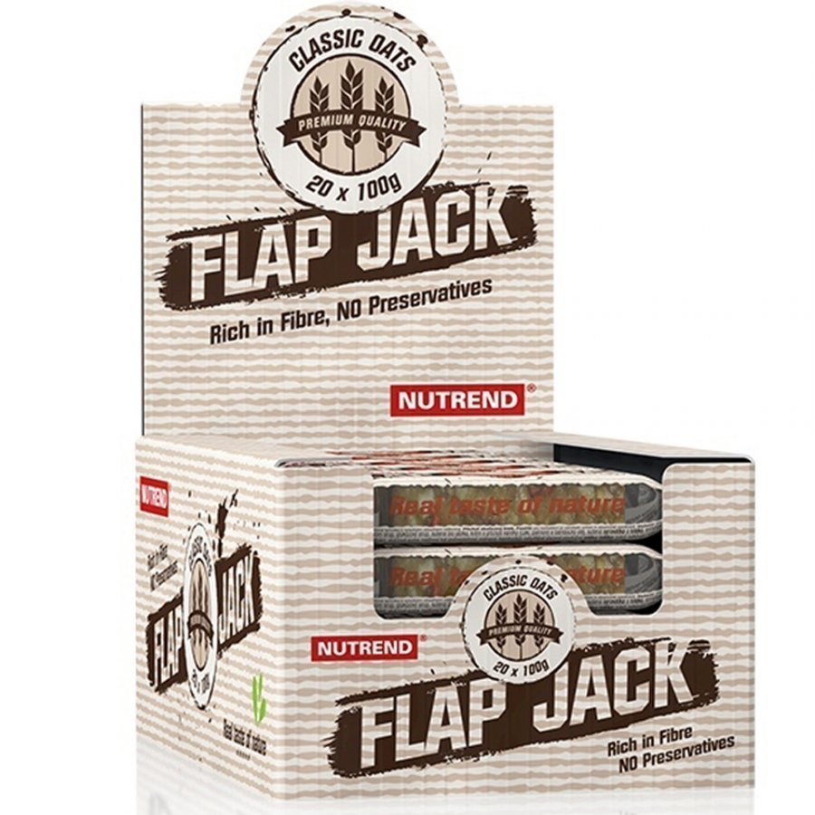 Nutrend Flapjack 20x100 G Bars Apricot And Pecan Nut With Yogurt Coating