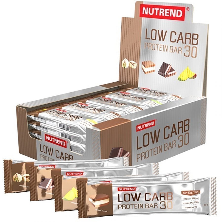 Nutrend Low Carb Protein Bar 30 1x80 G Bar 24x80 G Bars Chocolate