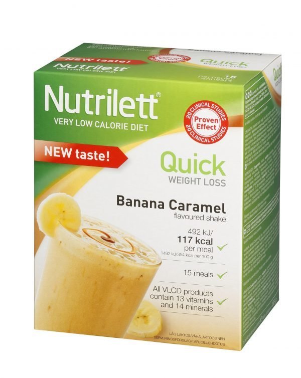Nutrilett Vlcd Shake Banana-Caramel Pirtelö 15 X 33 G