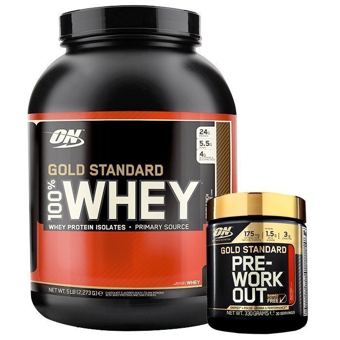 Optimum Nutrition 100% Whey Gold Standard 2273 g + Gold Standard PWO