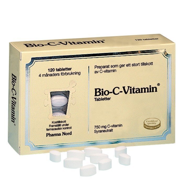 Pharma Nord Bio-C-Vitamin 750 mg. Happoneutraali 120 kpl