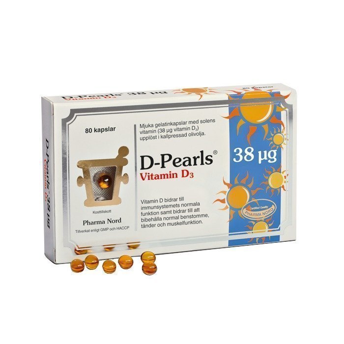 Pharma Nord D-Pearls 1520 I.E/38 mcg/kapsel 80 kapselia