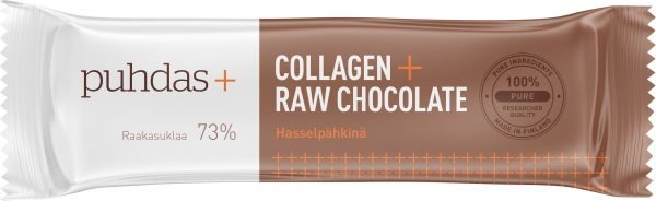Puhdas+ Collagen + Raw Chocolate Hasselpähkinä 35 G
