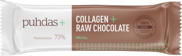 Puhdas+ Collagen + Raw Chocolate Minttu 35 G