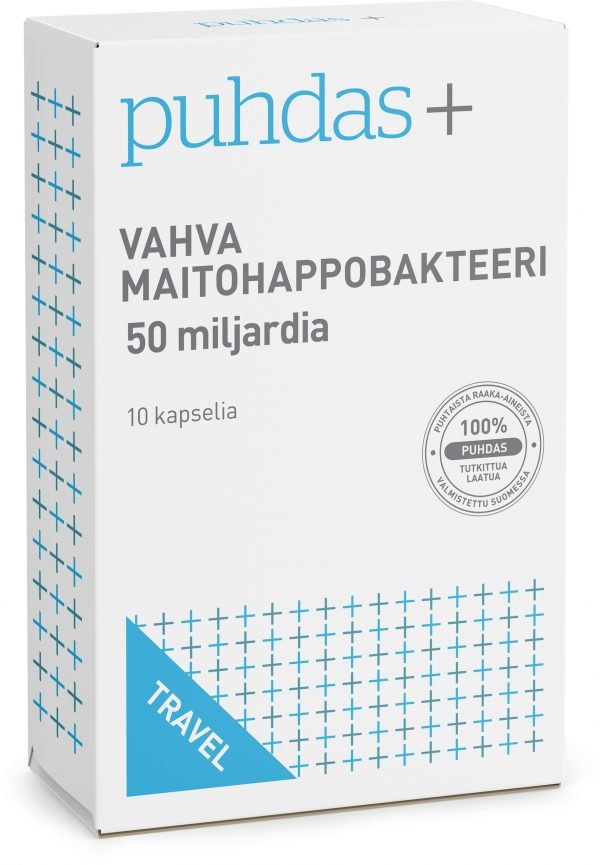 Puhdas+ Vahva Maitohappobakteeri 50 Mrd 10 Kaps Travel