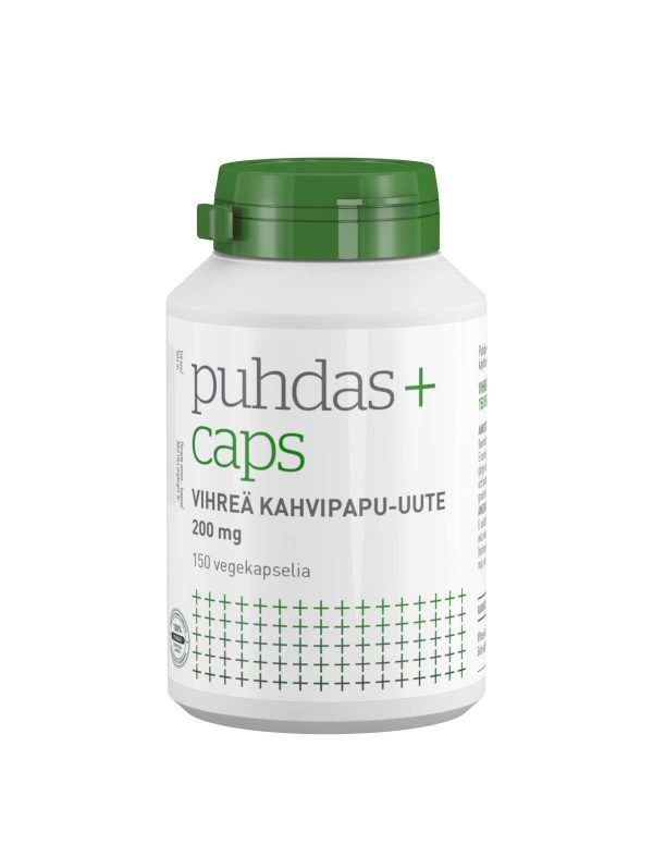 Puhdas+ Vihreä Kahvipapu Uute 200 Mg 150 Kaps