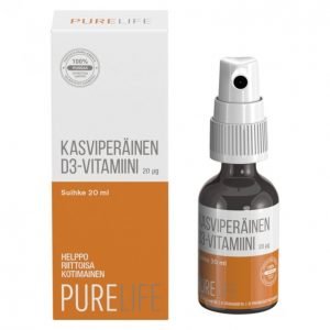 Purelife Kasviperäinen D3-Vitamiinisuihke 20 Ml