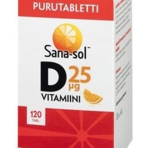 Sana-Sol D-Vitamiini Purutabletti 25 Mikrog