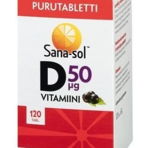 Sana-Sol D-Vitamiini Purutabletti 50 Mikrog