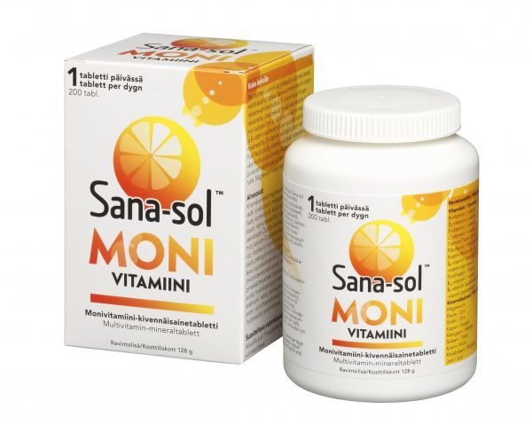 Sana-Sol Monivitamiinivalmiste 200 Tablettia