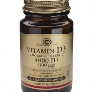 Solgar D3-Vitamiini 100 Mikrog Kasvissyöjille