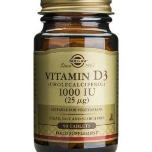 Solgar D3-Vitamiini 25 Mikrog Kasvissyöjille