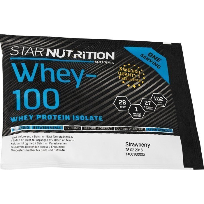 Star Nutrition Whey-100 ONE SERVING (28 g) Strawberry
