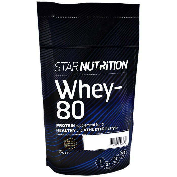 Star Nutrition Whey-80 1 kg Mansikka