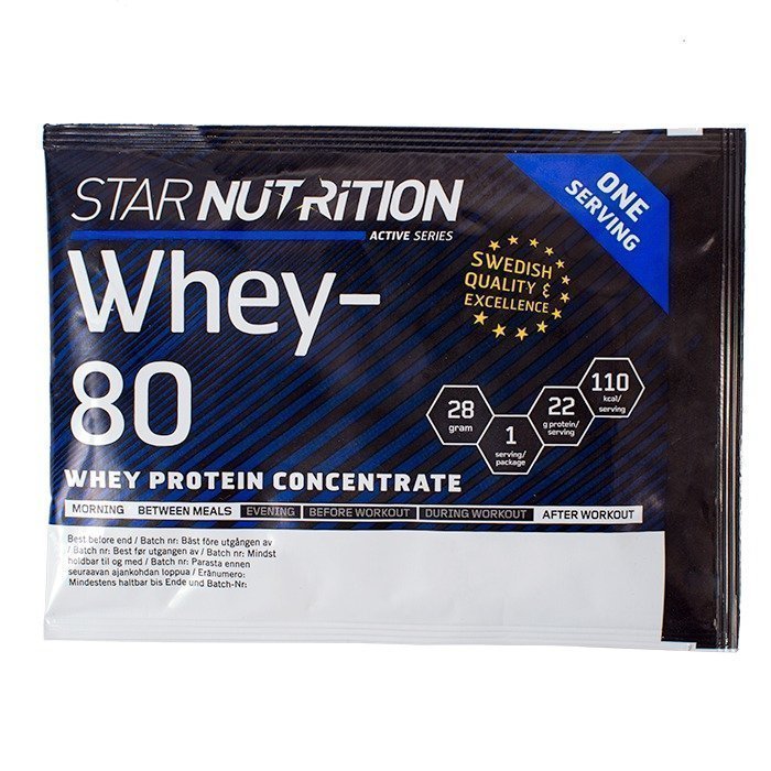 Star Nutrition Whey-80 ONE SERVING (28 g) Double Rich Chocolate