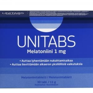Unitabs Melatoniinivalmiste 1 Mg 30 Tablettia