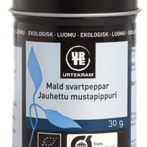 Urtekram Luomu Mustapippuri Jauhettu