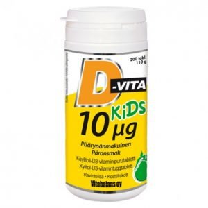 Vitabalans D-Vita Kids 200kpl Päärynä