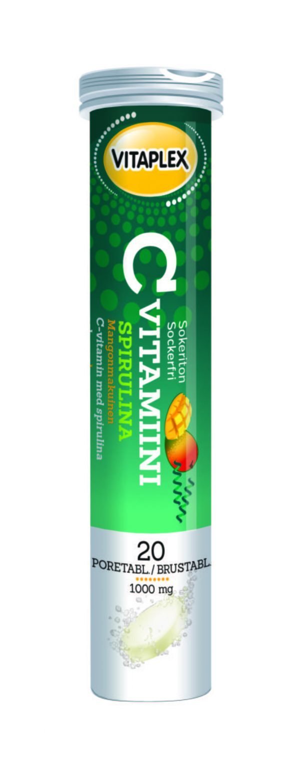 Vitaplex C-Vitamiini Spirulina-Mango 1000 Mg 20 Kpl / Pkt